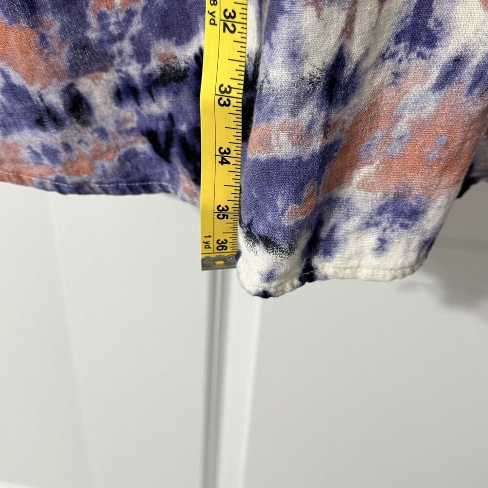 FOR CYNTHIA Beachwear Linen Blend Tie Dye Dress | XL | - Picture 5 of 6